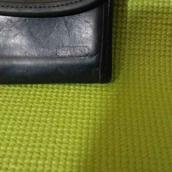 VINTAGE COACH BLACK LEATHER MULTI-FUNCTION KEY CASE PURSE COIN CARD WALLET Sleek - Picture 2 of 8